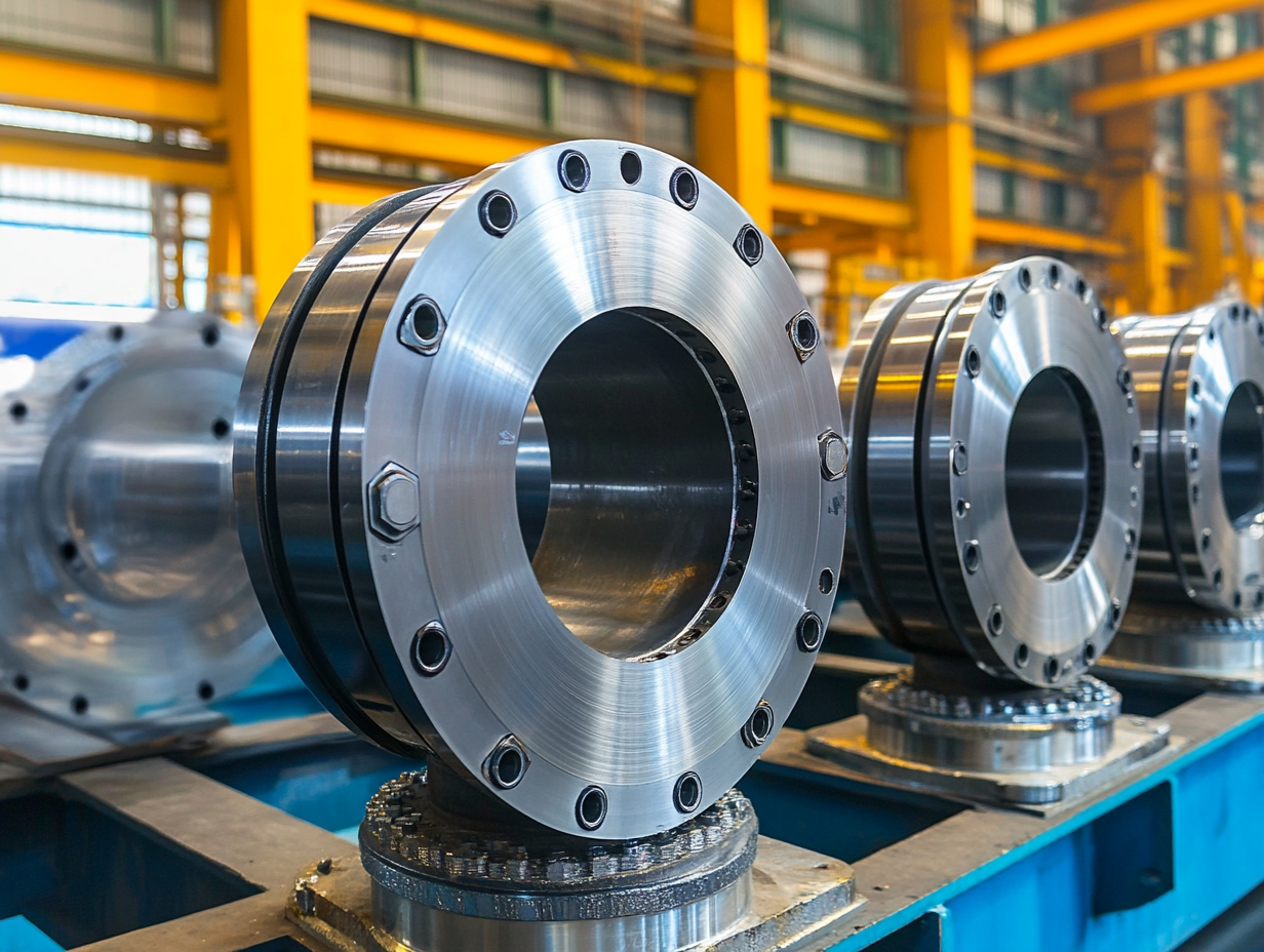 Weld neck flanges in a power generation facility